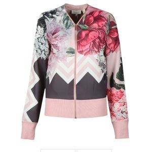 Ted Baker Womens Pink Pakrom Palace Gardens Zip Up Cardigan- Size US 6